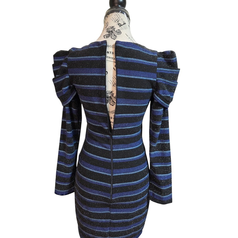 MC Company Brazil Metallic Puff Shoulder Bodycon Dress - TAM 38 / US S/M (READ) - Picture 6 of 12